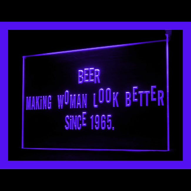170127 Beer Making Women Look Better Bar Pub Home Decor Open Display illuminated Night Light Neon Sign 16 Color By Remote