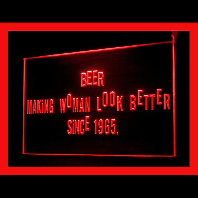 170127 Beer Making Women Look Better Bar Pub Home Decor Open Display illuminated Night Light Neon Sign 16 Color By Remote