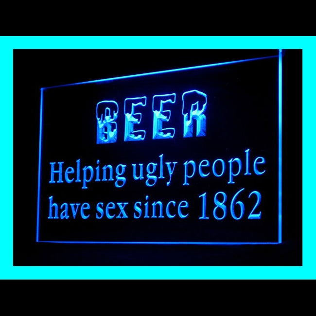 170128 Beer Helping Ugly People Bar Home Decor Open Display illuminated Night Light Neon Sign 16 Color By Remote