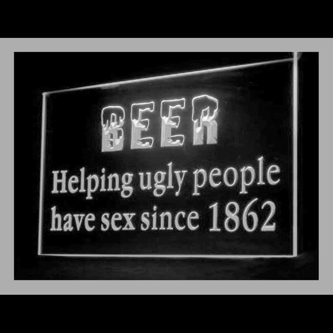 170128 Beer Helping Ugly People Bar Home Decor Open Display illuminated Night Light Neon Sign 16 Color By Remote
