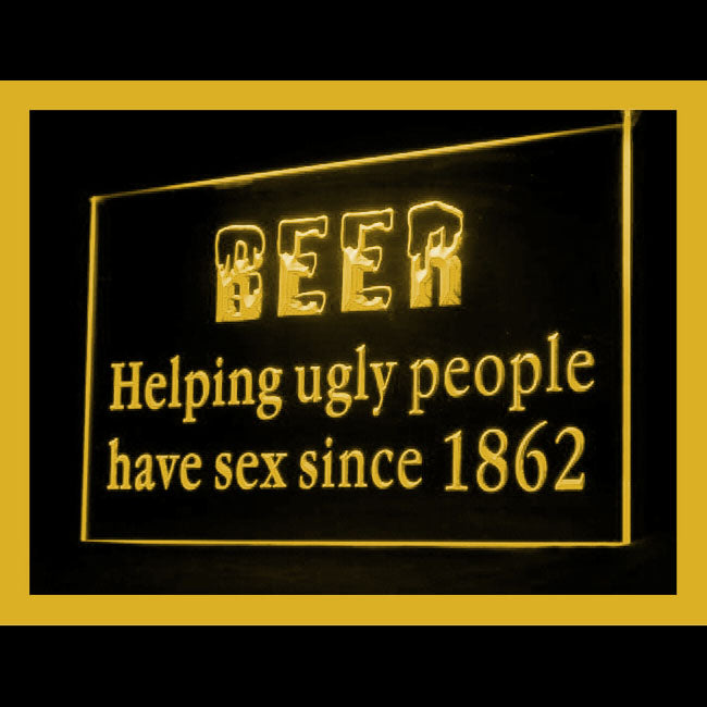 170128 Beer Helping Ugly People Bar Home Decor Open Display illuminated Night Light Neon Sign 16 Color By Remote