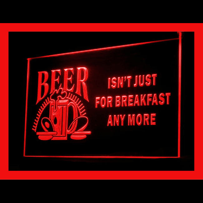 170132 Beer Isn't Just For Breakfast Any More Home Decor Open Display illuminated Night Light Neon Sign 16 Color By Remote