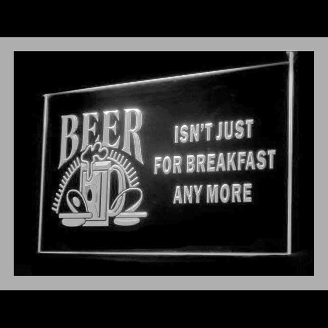 170132 Beer Isn't Just For Breakfast Any More Home Decor Open Display illuminated Night Light Neon Sign 16 Color By Remote