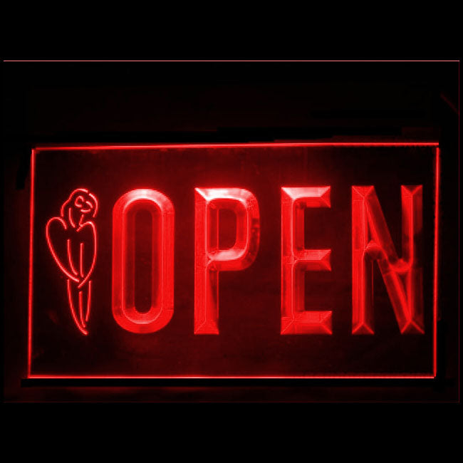 170144 Parrot Tiki Bar Beer Home Decor Open Display illuminated Night Light Neon Sign 16 Color By Remote