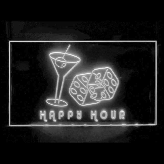 170161 Happy Hour Bar Home Decor Open Display illuminated Night Light Neon Sign 16 Color By Remote