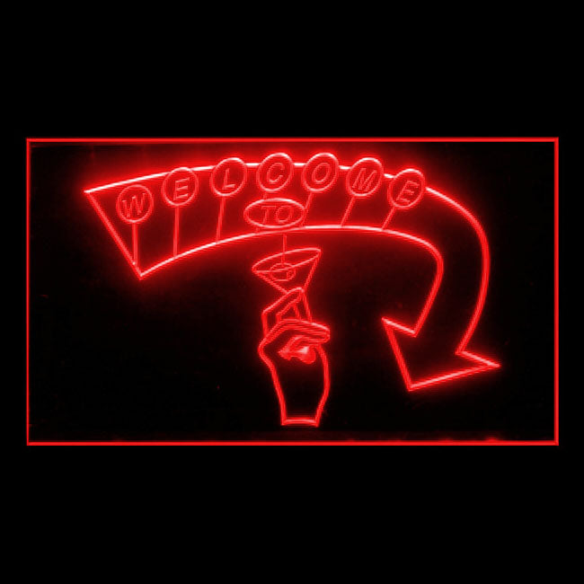 170162 Welcome to Cocktails Bar Pub Home Decor Open Display illuminated Night Light Neon Sign 16 Color By Remote
