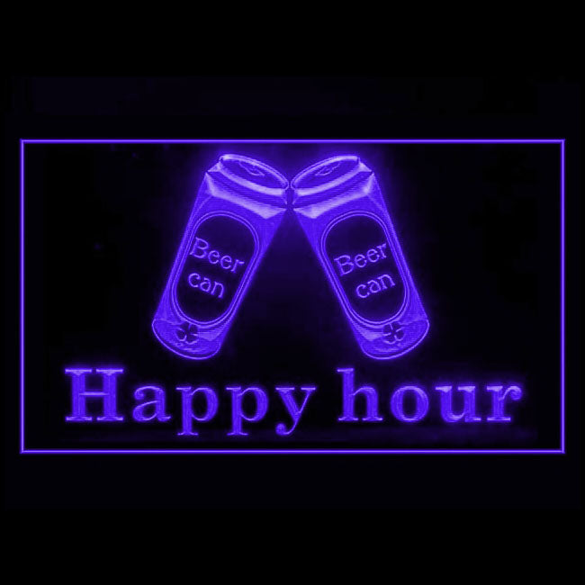 170200 Happy Hour Bar Home Decor Open Display illuminated Night Light Neon Sign 16 Color By Remote
