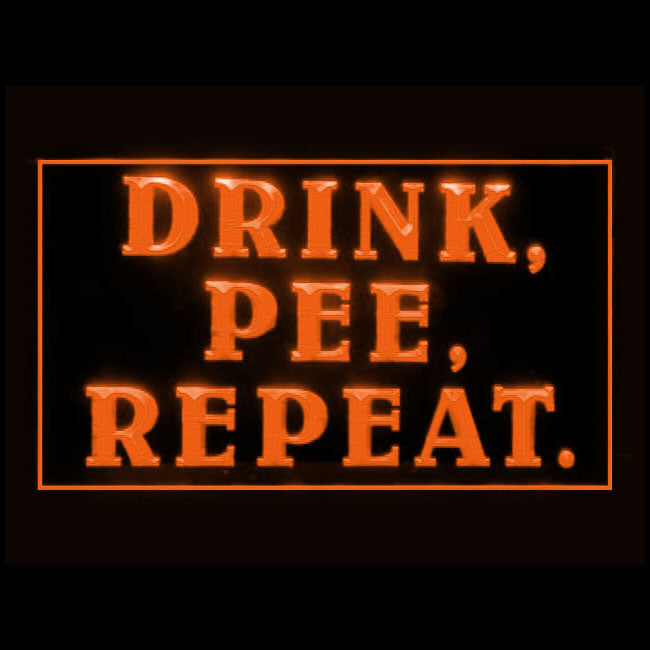 170210 Drink Pee Repeat Beer Bar Home Decor Open Display illuminated Night Light Neon Sign 16 Color By Remote