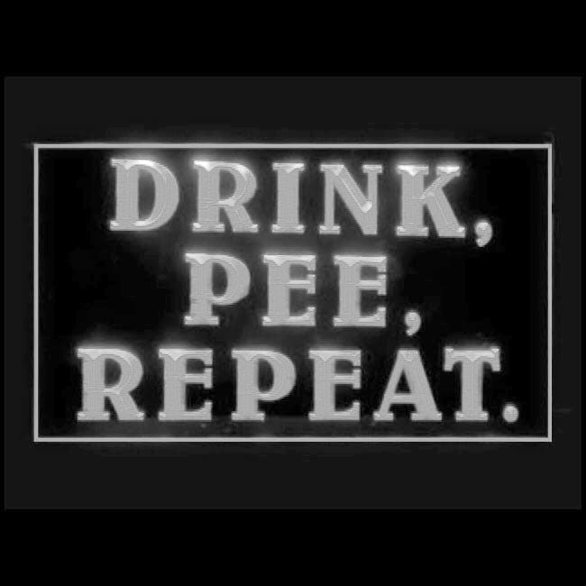 170210 Drink Pee Repeat Beer Bar Home Decor Open Display illuminated Night Light Neon Sign 16 Color By Remote