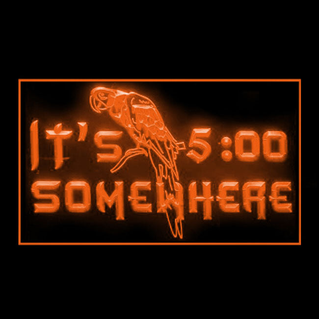 170244 ITS 5:01 Somewhere Bar Pub Home Decor Open Display illuminated Night Light Neon Sign 16 Color By Remote