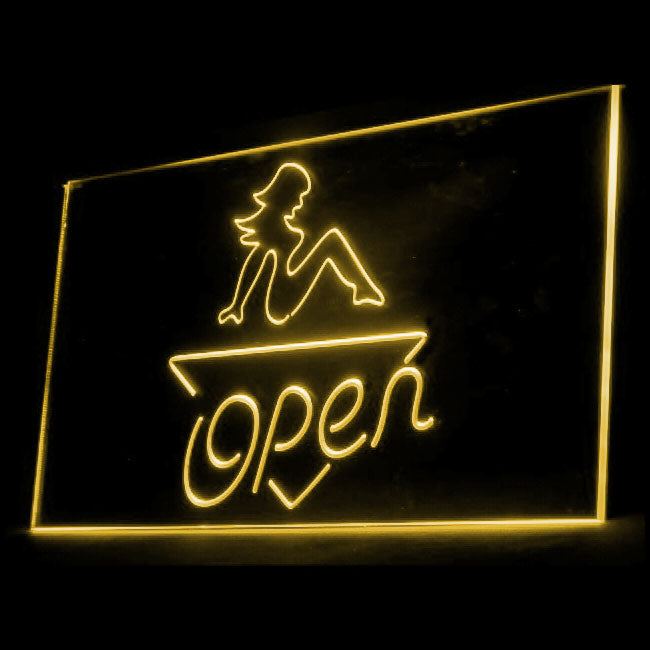180002 Open Sexy Girl Dancing Club Adult Store Shop Home Decor Open Display illuminated Night Light Neon Sign 16 Color By Remote
