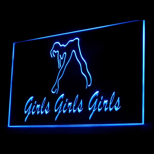 180016 Girls Girls Girls Night Club Adult Store Shop Home Decor Open Display illuminated Night Light Neon Sign 16 Color By Remote