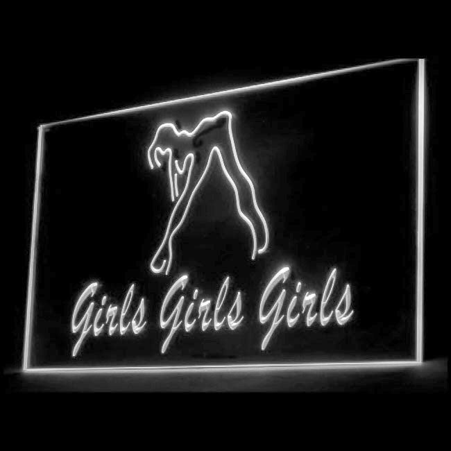 180016 Girls Girls Girls Night Club Adult Store Shop Home Decor Open Display illuminated Night Light Neon Sign 16 Color By Remote