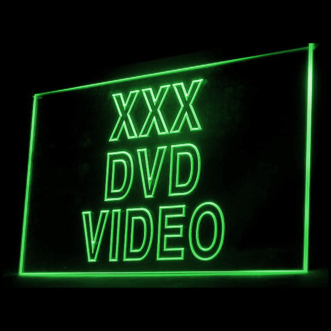180021 XXX DVD Video Adult Store Shop Home Decor Open Display illuminated Night Light Neon Sign 16 Color By Remote
