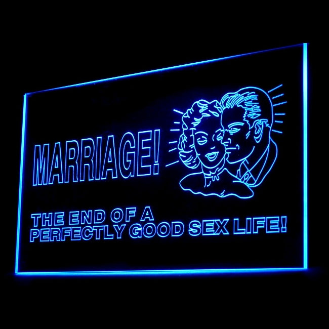 180026 Marriage End Of Perfect Good Sex Life Home Decor Open Display illuminated Night Light Neon Sign 16 Color By Remote