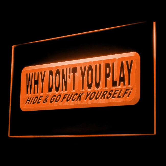 180033 WHY DON'T YOU PLAY Funny Sexy Adult Shop Home Decor Open Display illuminated Night Light Neon Sign 16 Color By Remote
