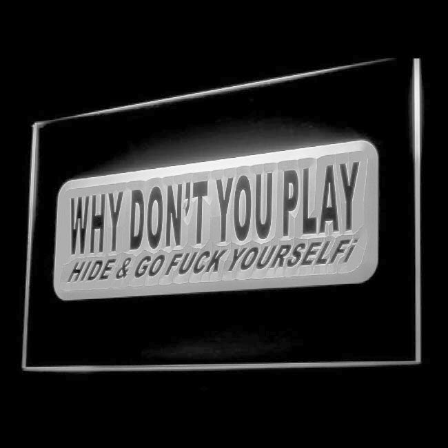 180033 WHY DON'T YOU PLAY Funny Sexy Adult Shop Home Decor Open Display illuminated Night Light Neon Sign 16 Color By Remote