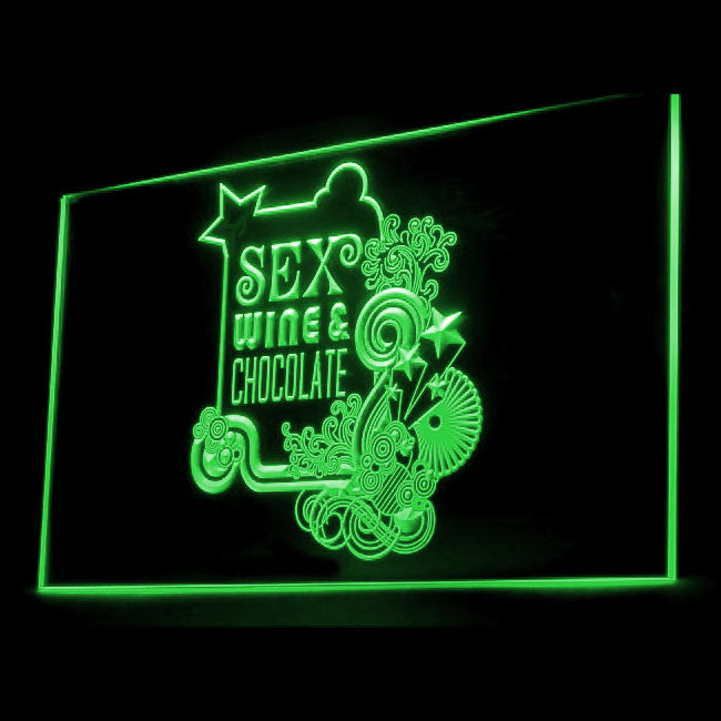 180034 Sex Wine Chocolate Adult Store Shop Home Decor Open Display illuminated Night Light Neon Sign 16 Color By Remote