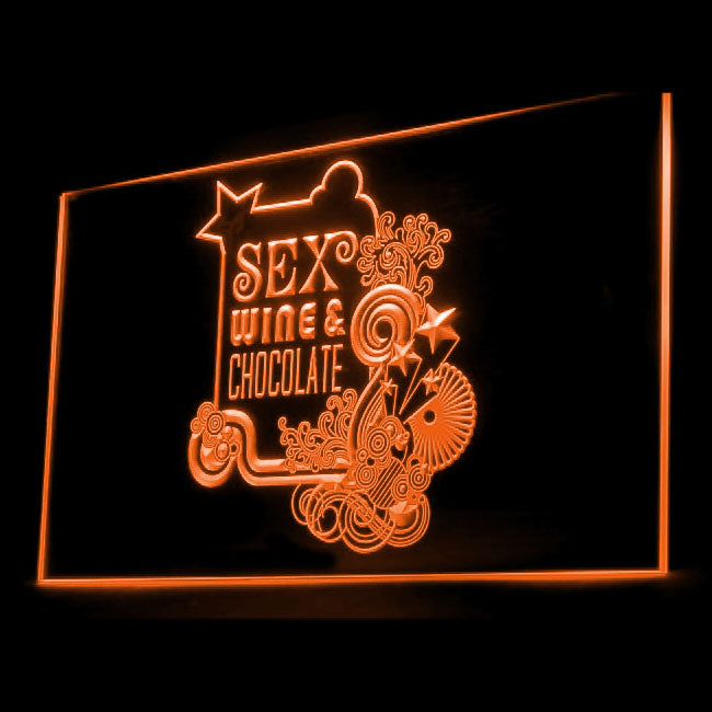 180034 Sex Wine Chocolate Adult Store Shop Home Decor Open Display illuminated Night Light Neon Sign 16 Color By Remote