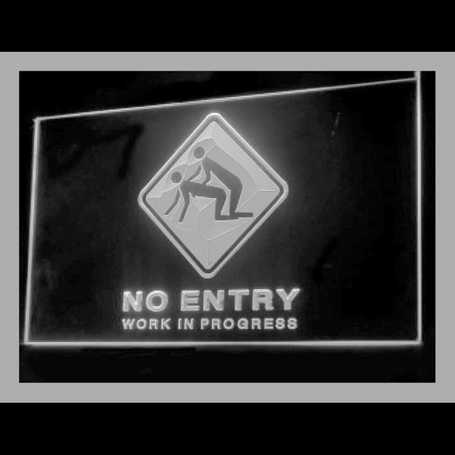 180038 No Entry Work in Progress Adult Store Shop Home Decor Open Display illuminated Night Light Neon Sign 16 Color By Remote