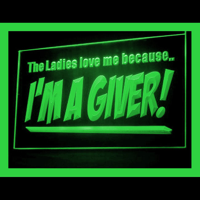 180054 I Am Giver Bar Pub Adult Store Shop Home Decor Open Display illuminated Night Light Neon Sign 16 Color By Remote