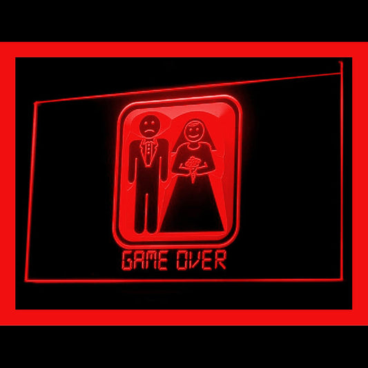 180056 Game Over Your Life Till Married Adult Store Shop Home Decor Open Display illuminated Night Light Neon Sign 16 Color By Remote