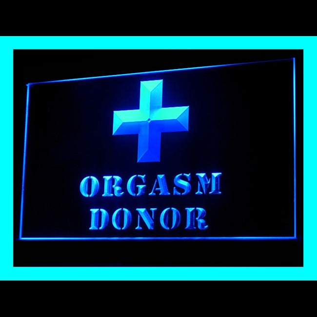 180060 Orgasm Donor Funny Adult Store Shop Home Decor Open Display illuminated Night Light Neon Sign 16 Color By Remote