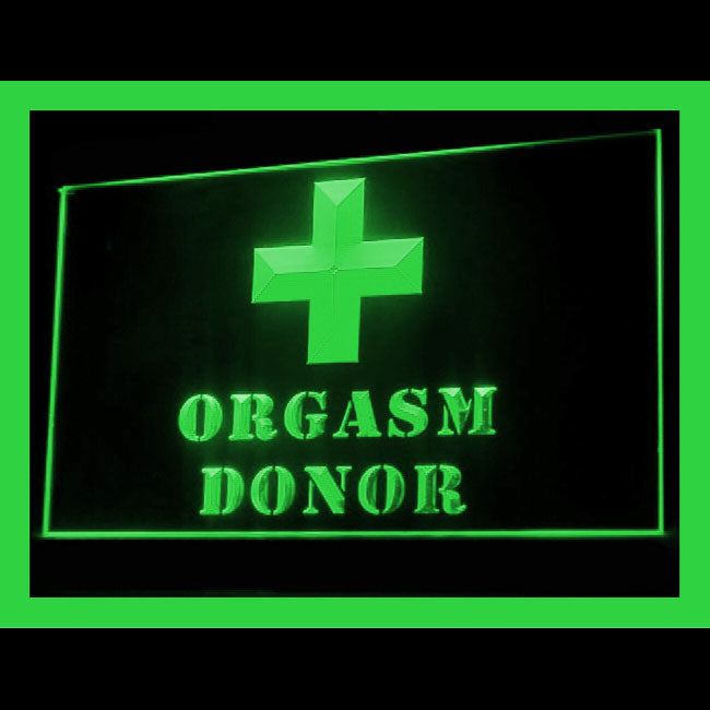 180060 Orgasm Donor Funny Adult Store Shop Home Decor Open Display illuminated Night Light Neon Sign 16 Color By Remote