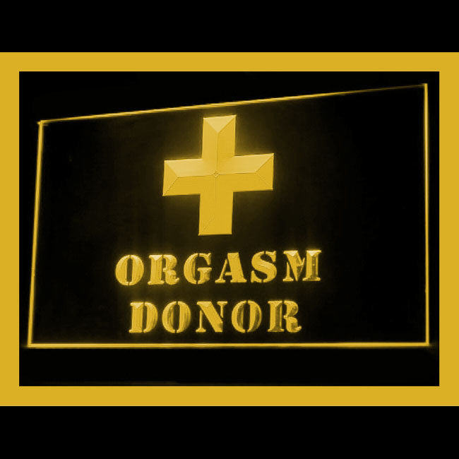 180060 Orgasm Donor Funny Adult Store Shop Home Decor Open Display illuminated Night Light Neon Sign 16 Color By Remote