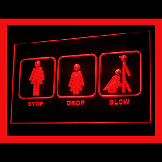 180062 Process of Stop Drop Adult Store Shop Home Decor Open Display illuminated Night Light Neon Sign 16 Color By Remote
