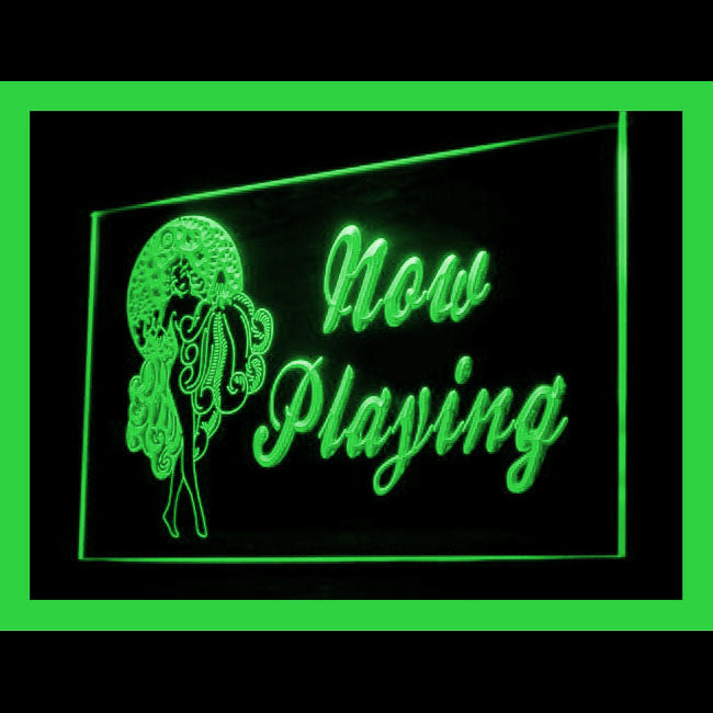 180068 Now Playing Home Decor Adult Store Shop Home Decor Open Display illuminated Night Light Neon Sign 16 Color By Remote