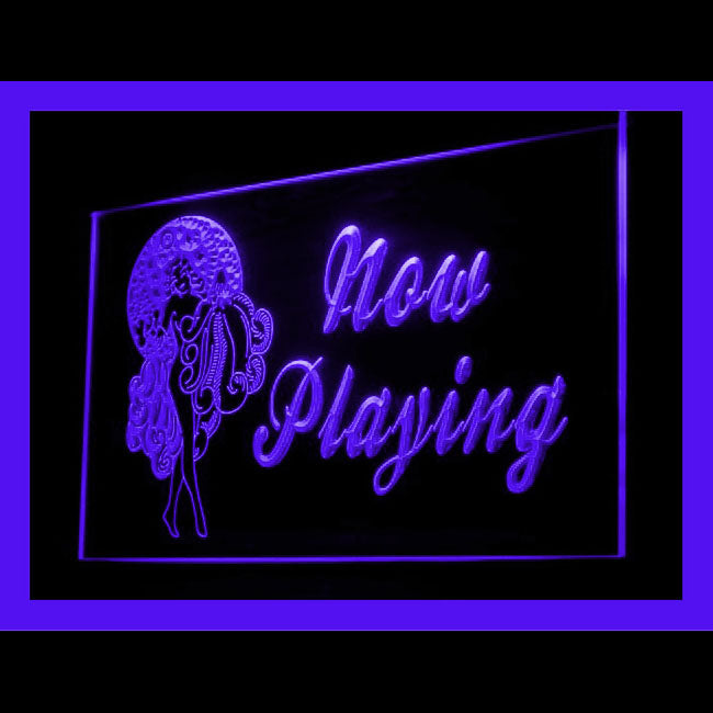 180068 Now Playing Home Decor Adult Store Shop Home Decor Open Display illuminated Night Light Neon Sign 16 Color By Remote