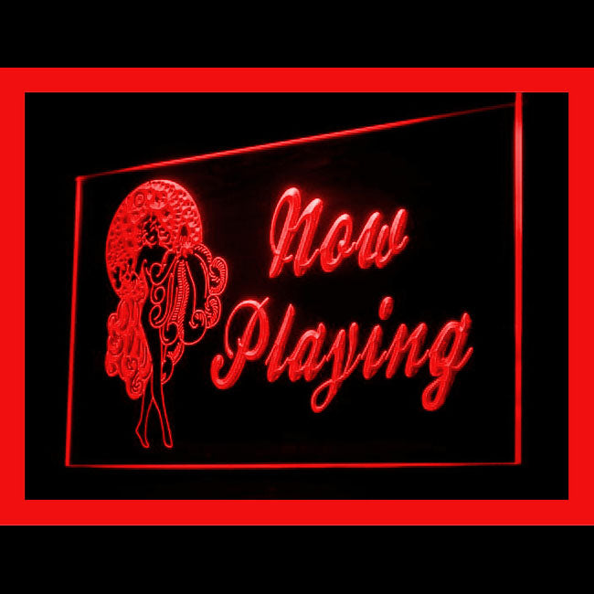 180068 Now Playing Home Decor Adult Store Shop Home Decor Open Display illuminated Night Light Neon Sign 16 Color By Remote