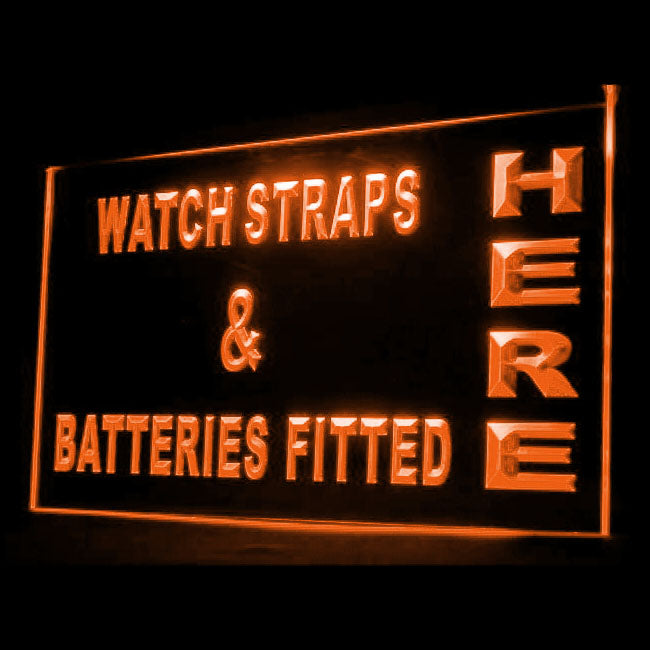 190018 Watch Straps Batteries Fitted Store Shop Home Decor Open Display illuminated Night Light Neon Sign 16 Color By Remote