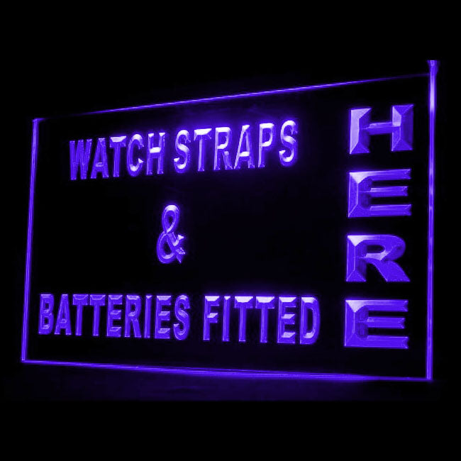 190018 Watch Straps Batteries Fitted Store Shop Home Decor Open Display illuminated Night Light Neon Sign 16 Color By Remote