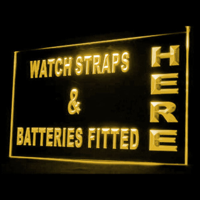 190018 Watch Straps Batteries Fitted Store Shop Home Decor Open Display illuminated Night Light Neon Sign 16 Color By Remote