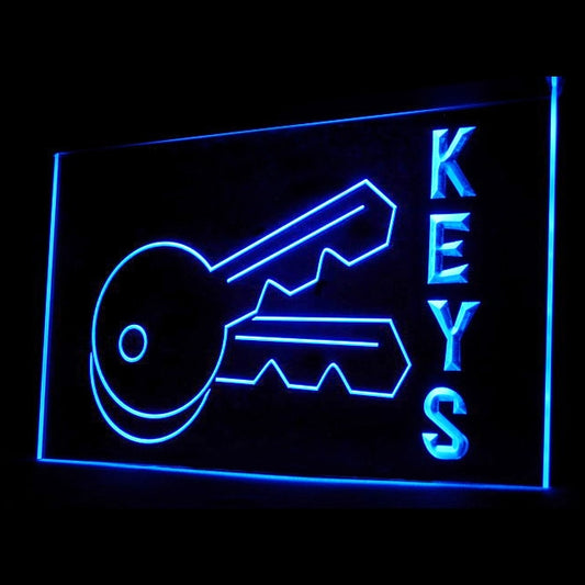 190032 Keys Locksmiths Tool Shop Home Decor Open Display illuminated Night Light Neon Sign 16 Color By Remote