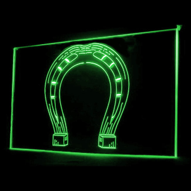190077 Horseshoe Horse Store Shop Home Decor Open Display illuminated Night Light Neon Sign 16 Color By Remote