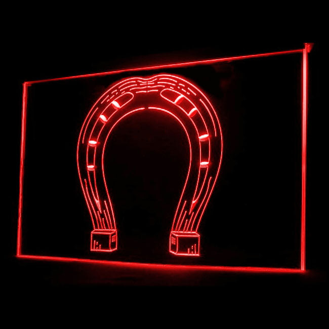 190077 Horseshoe Horse Store Shop Home Decor Open Display illuminated Night Light Neon Sign 16 Color By Remote