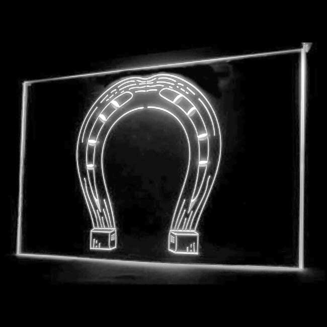 190077 Horseshoe Horse Store Shop Home Decor Open Display illuminated Night Light Neon Sign 16 Color By Remote