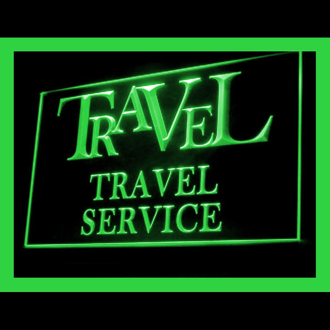 190115 Travel Agency Service Store Shop Home Decor Open Display illuminated Night Light Neon Sign 16 Color By Remote