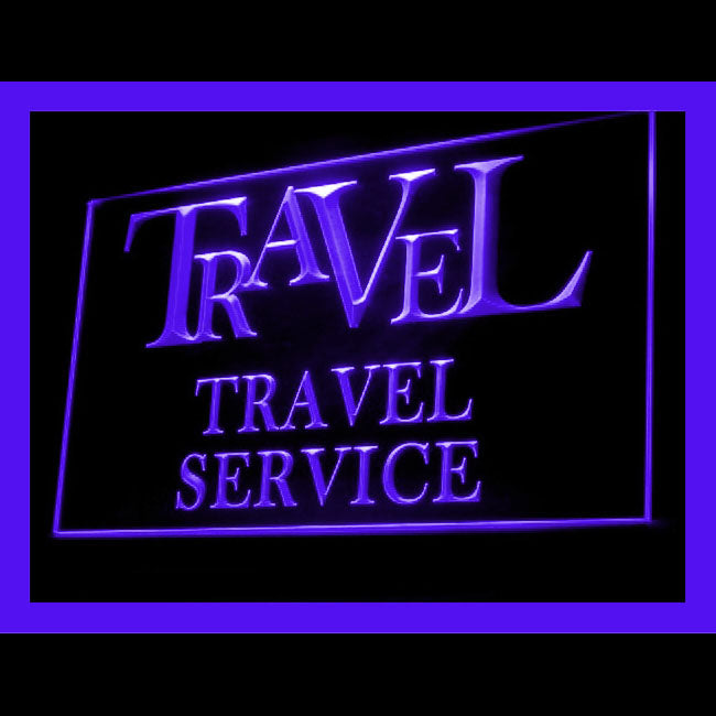 190115 Travel Agency Service Store Shop Home Decor Open Display illuminated Night Light Neon Sign 16 Color By Remote