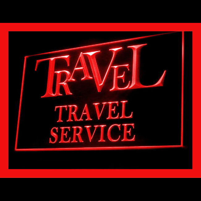 190115 Travel Agency Service Store Shop Home Decor Open Display illuminated Night Light Neon Sign 16 Color By Remote