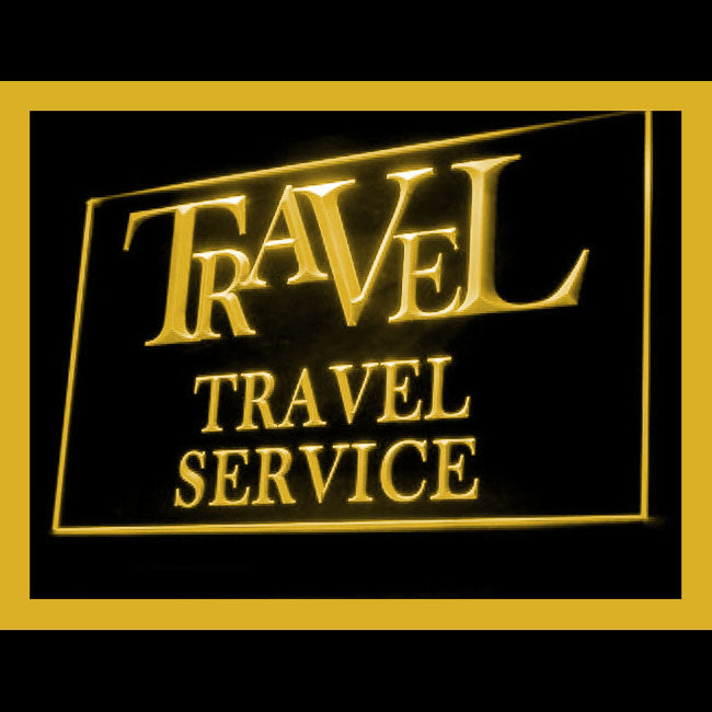 190115 Travel Agency Service Store Shop Home Decor Open Display illuminated Night Light Neon Sign 16 Color By Remote