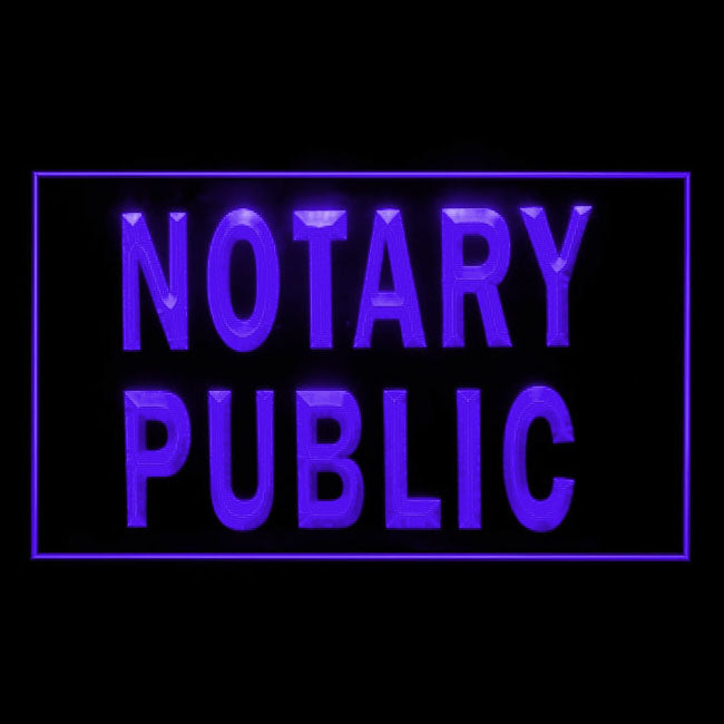 190146 Notary Public Service Store Shop Home Decor Open Display illuminated Night Light Neon Sign 16 Color By Remote