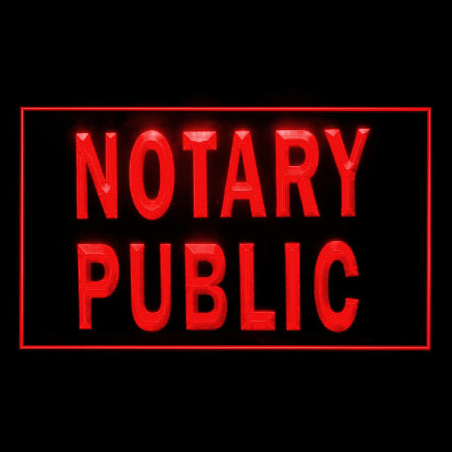 190146 Notary Public Service Store Shop Home Decor Open Display illuminated Night Light Neon Sign 16 Color By Remote