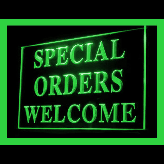 190154 Special Orders Welcome Restaurant Cafe Shop Home Decor Open Display illuminated Night Light Neon Sign 16 Color By Remote