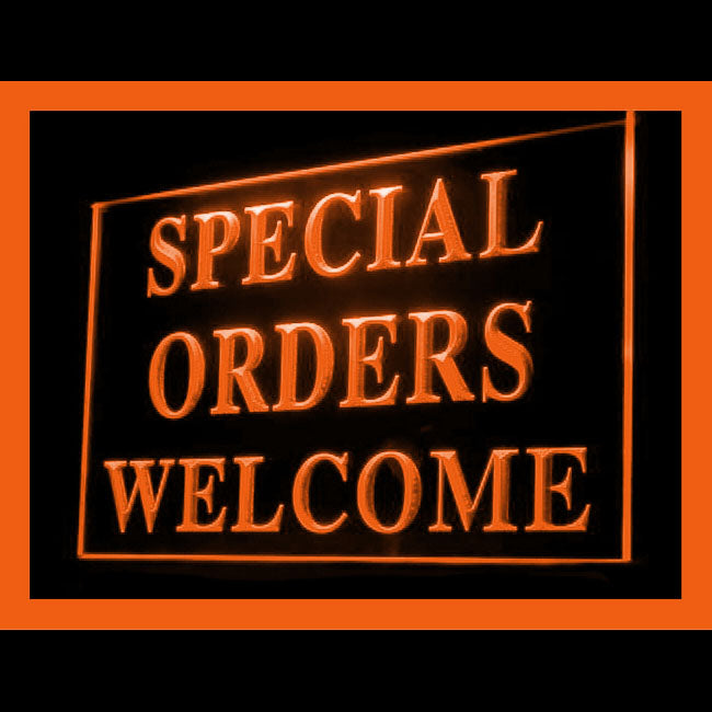 190154 Special Orders Welcome Restaurant Cafe Shop Home Decor Open Display illuminated Night Light Neon Sign 16 Color By Remote
