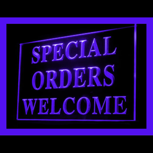 190154 Special Orders Welcome Restaurant Cafe Shop Home Decor Open Display illuminated Night Light Neon Sign 16 Color By Remote
