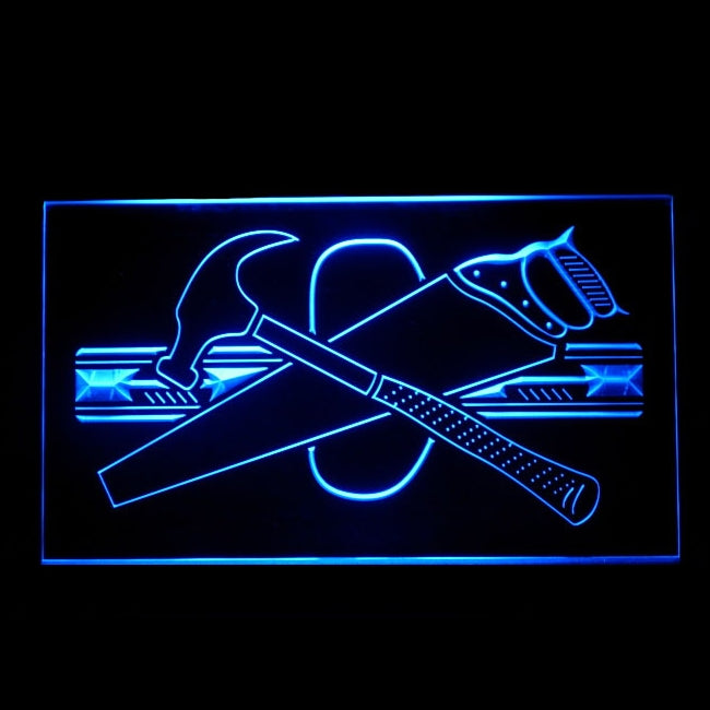 190167 Hammer Saw Tool Store Shop Home Decor Open Display illuminated Night Light Neon Sign 16 Color By Remote